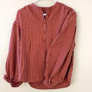 Women's XS Long Sleeve, Tunic collar shirt